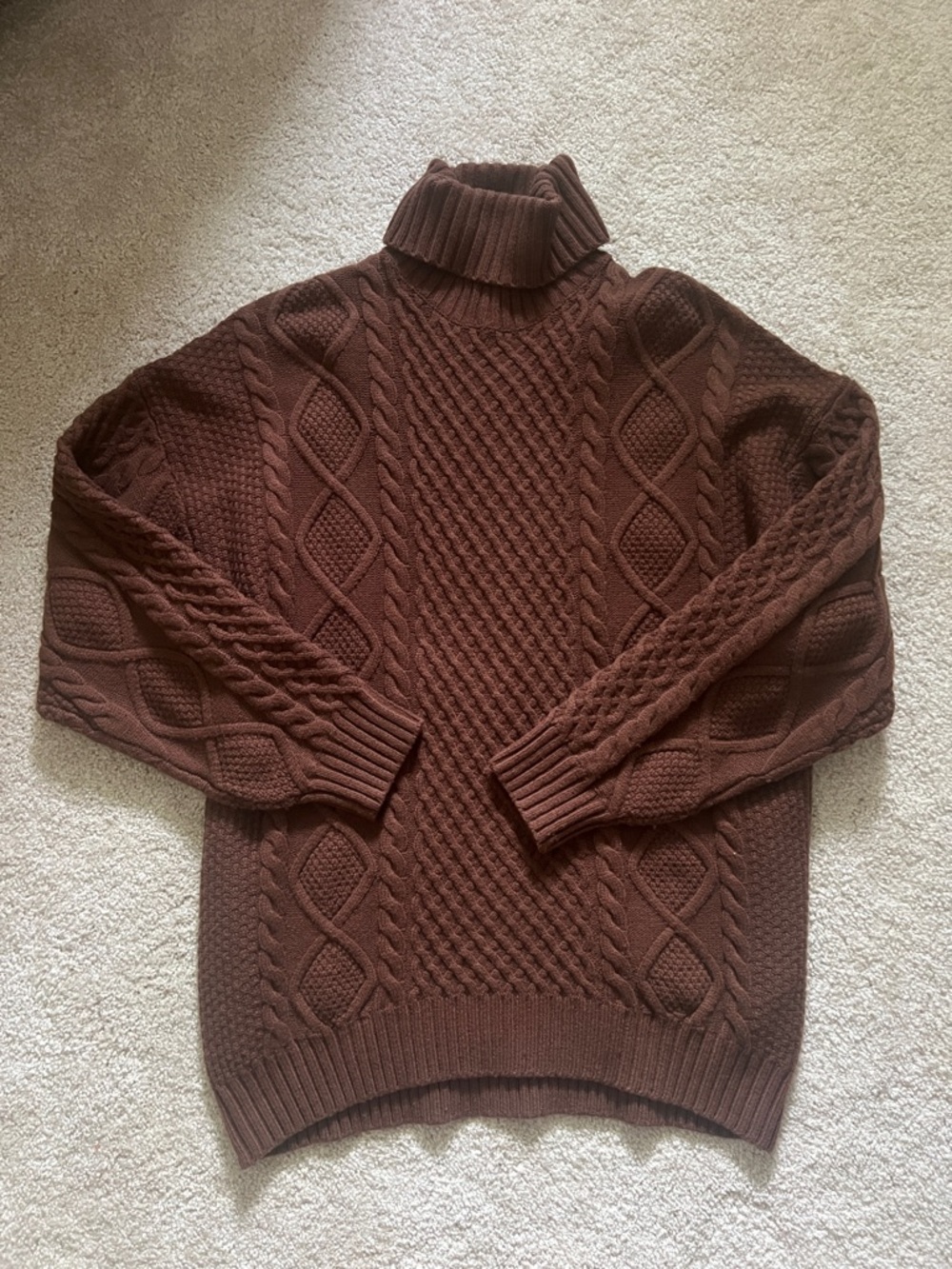 Aritzia Sunday Best Cable Knit Wool blend Turtleneck